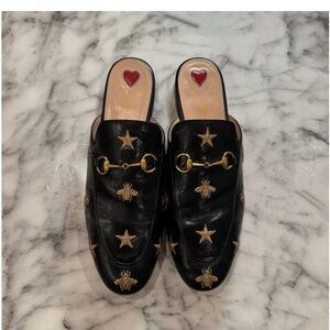 Gucci Jordaan Bee and Star Mule Size 40